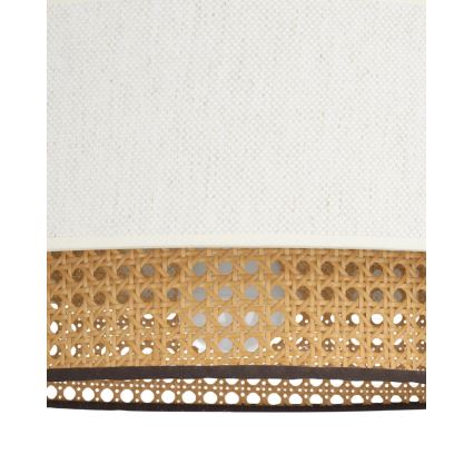 Hanglamp met snoer NATIA 1xE27/60W/230V Ø 45 cm wit/bruin