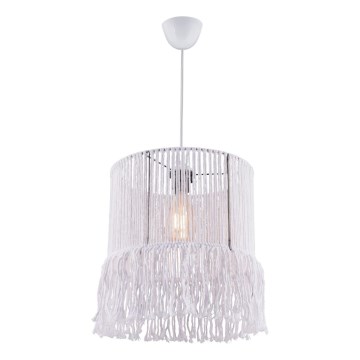 Hanglamp met snoer NESS MACRAME 1xE27/40W/230V wit