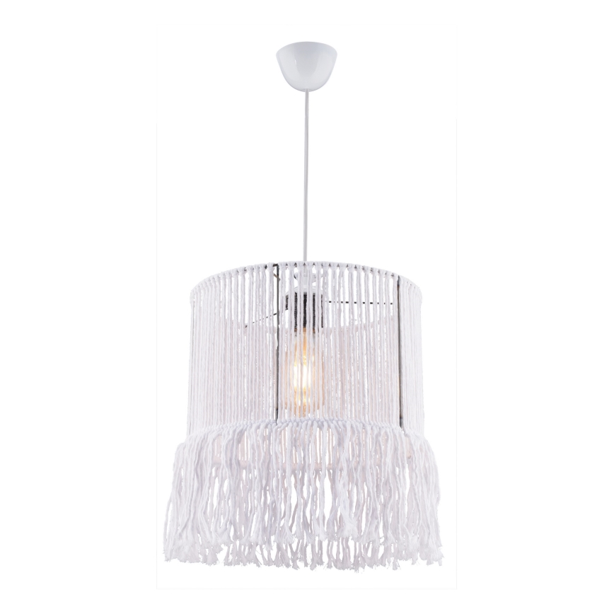 Hanglamp met snoer NESS MACRAME 1xE27/40W/230V wit