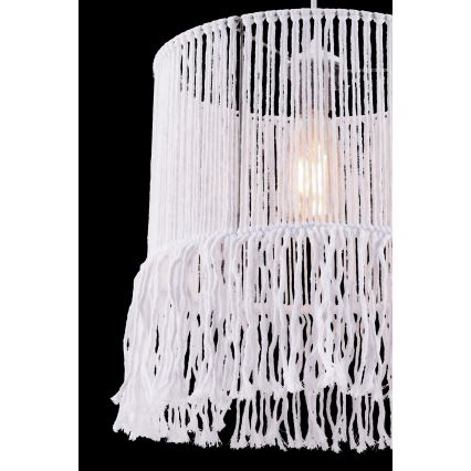 Hanglamp met snoer NESS MACRAME 1xE27/40W/230V wit