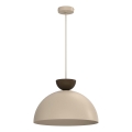 Hanglamp met snoer NEVIS 1xE27/15W/230V Ø 38 cm beige