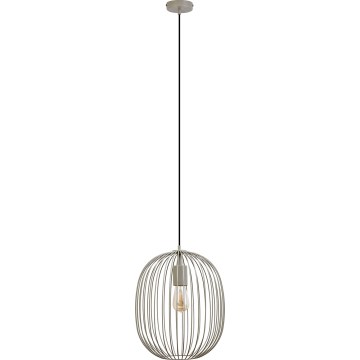 Hanglamp met snoer OVELLA 1xE27/15W/230V Ø 34 cm grijs