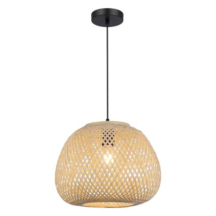 Hanglamp met snoer PETRA 1xE27/15W/230V Ø 35 cm bamboe