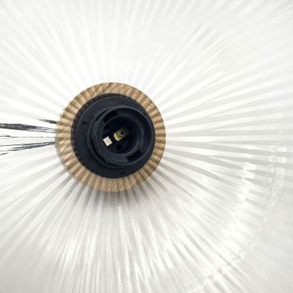 Hanglamp met snoer PIA 1xE27/60W/230V Ø 30 cm eiken