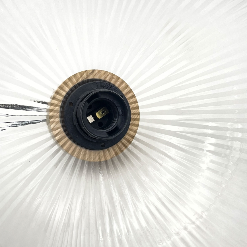 Hanglamp met snoer PIA 1xE27/60W/230V Ø 30 cm eiken