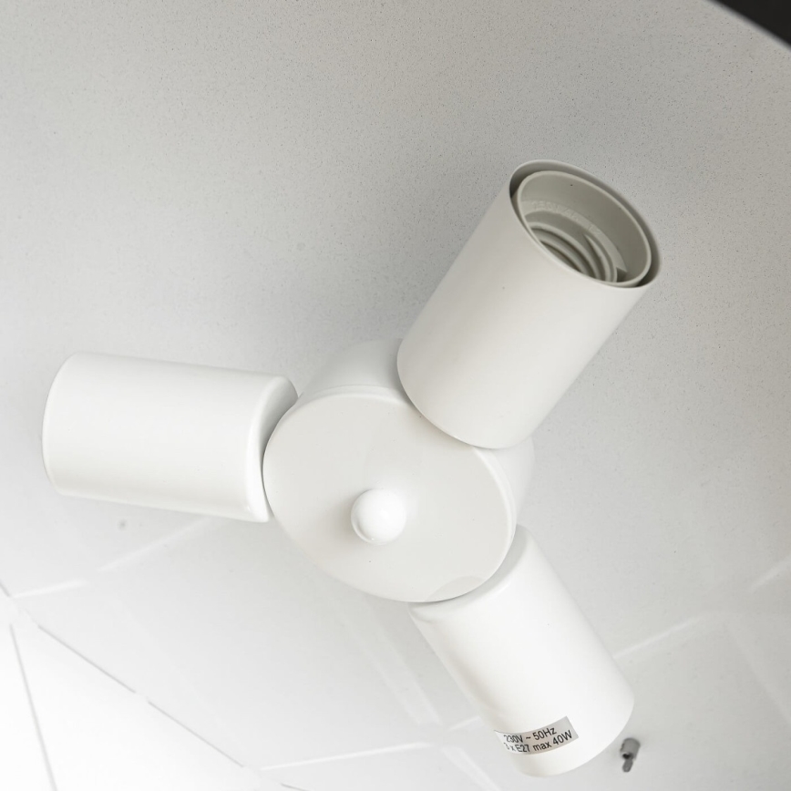 Hanglamp met snoer REUS 3xE27/40W/230V Ø 47 cm zwart