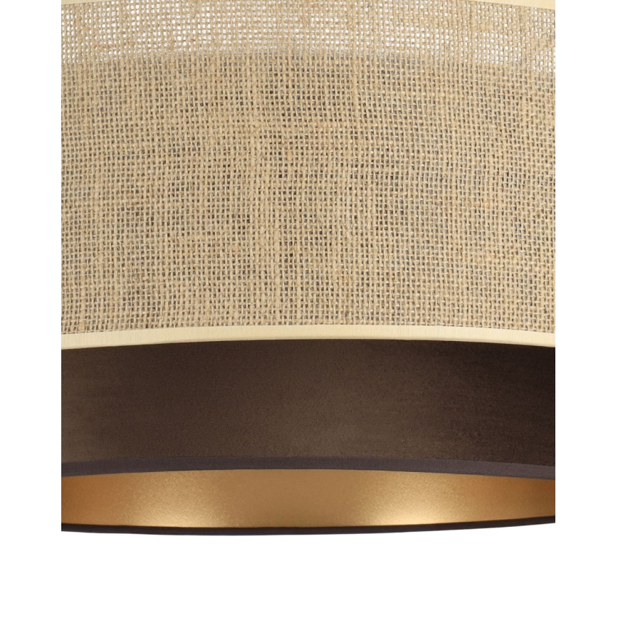 Hanglamp met snoer SARTA 1xE27/60W/230V bruin/jute