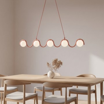 Hanglamp met snoer SINUS 5xG9/8W/230V roze