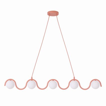 Hanglamp met snoer SINUS 5xG9/8W/230V roze