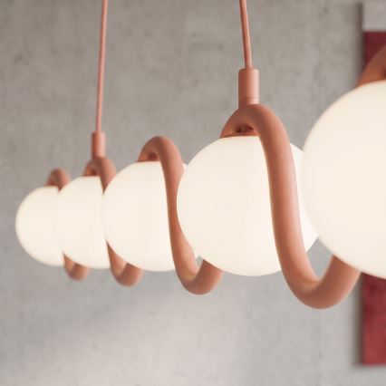 Hanglamp met snoer SINUS 5xG9/8W/230V roze