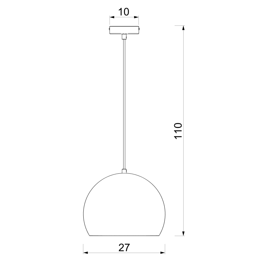 Hanglamp met snoer SOOL 1xE27/15W/230V Ø 27 cm zwart