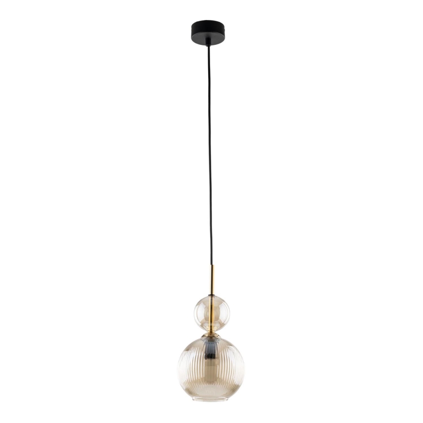 Hanglamp met snoer SOPHIA 1xE14/10W/230V zwart/rookbeige