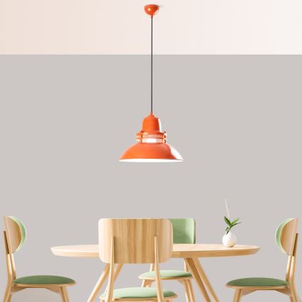 Hanglamp met snoer TIBET 1xE27/40W/230V oranje