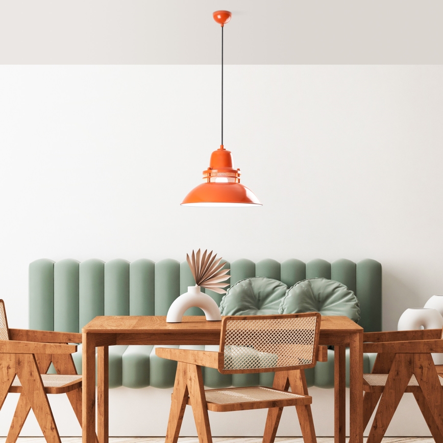 Hanglamp met snoer TIBET 1xE27/40W/230V oranje