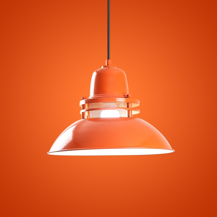 Hanglamp met snoer TIBET 1xE27/40W/230V oranje