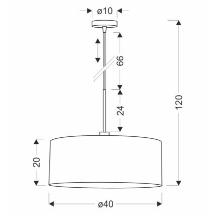 Hanglamp met snoer VANTI 1xE27/40W/230V, groen