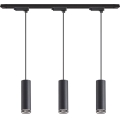 Hanglamp met snoer voor het PIPE-railsysteem, 3x GU10/10W/230V, zwart