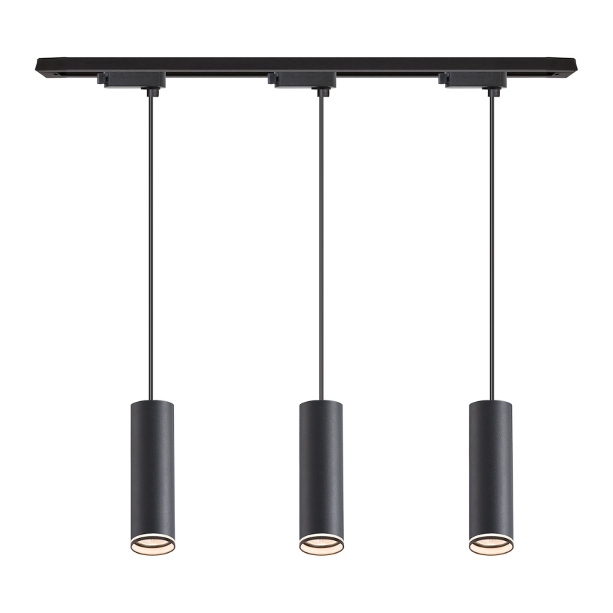 Hanglamp met snoer voor het PIPE-railsysteem, 3x GU10/10W/230V, zwart