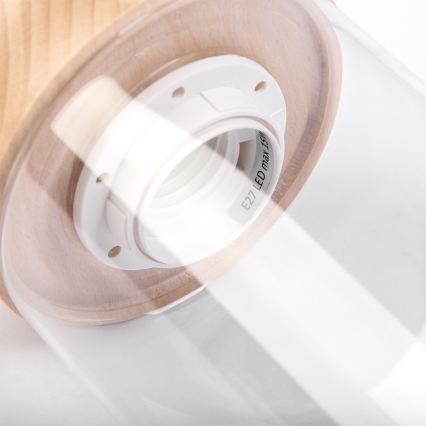 Hanglamp met snoer WOODNEST 3xE27/15W/230V grenen/crème
