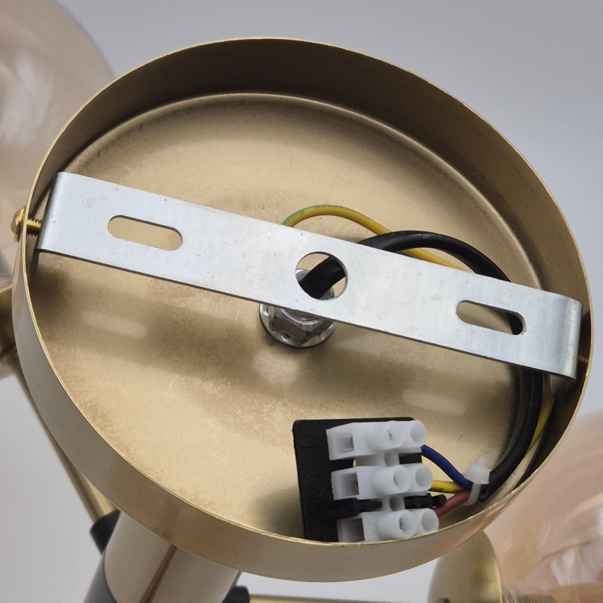 Hanglamp met staaf GEORGIA 3xG9/5W/230V goud/rookbeige