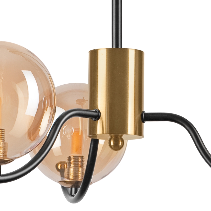 Hanglamp met staaf GEORGIA 3xG9/5W/230V goud/rookbeige