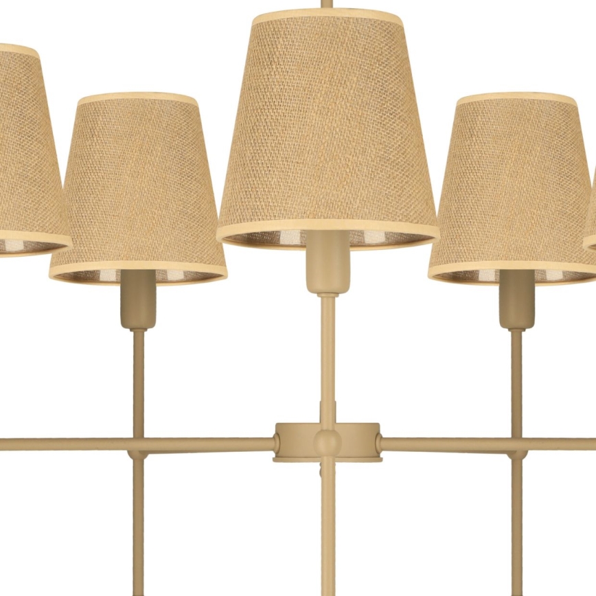 Hanglamp met stang MADELA 5xE14/40W/230V jute/beige