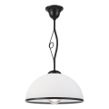 Hanglamp met stang RETRO 1xE27/60W/230V zwart/wit