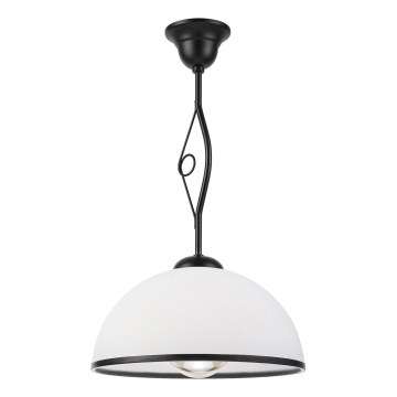 Hanglamp met stang RETRO 1xE27/60W/230V zwart/wit