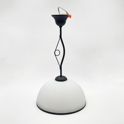 Hanglamp met stang RETRO 1xE27/60W/230V zwart/wit