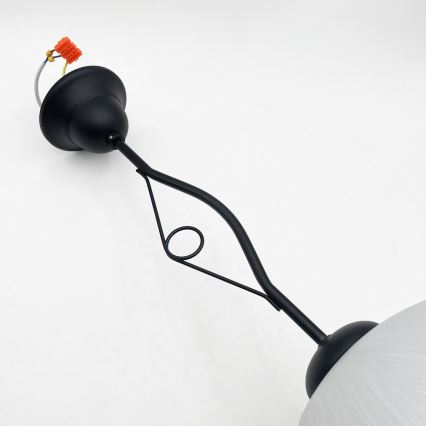 Hanglamp met stang RETRO 1xE27/60W/230V zwart/wit