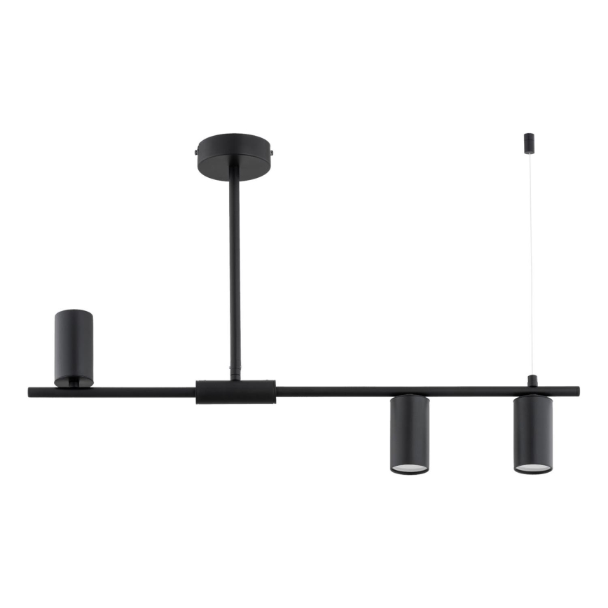 Hanglamp met stang URANOS 3xGU10/10W/230V zwart