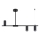 Hanglamp met stang URANOS 3xGU10/10W/230V zwart