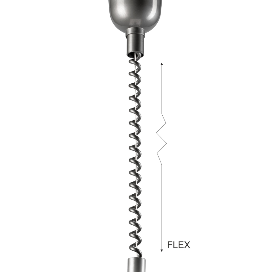 Hanglamp met trekkoord CHIARA 1xE27/60W/230V zilver/beige/beuken