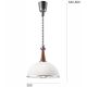 Hanglamp met trekkoord CHIARA 1xE27/60W/230V zilver/bruin/beuken