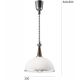 Hanglamp met trekkoord CHIARA 1xE27/60W/230V zilver/donkerbruin/beuken