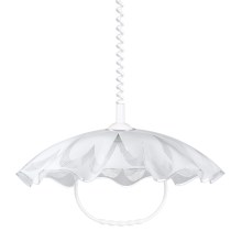 Hanglamp met trekpendel LYRA GLASS 1xE27/60W wit