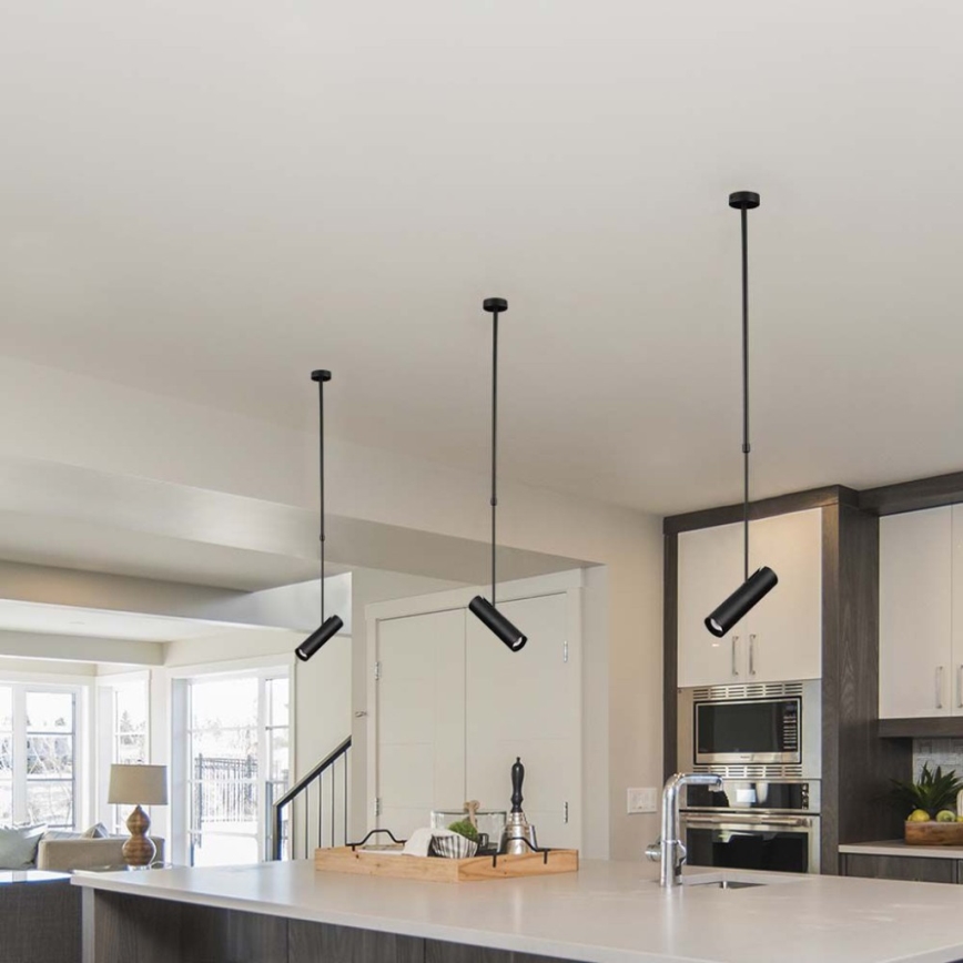 Hanglamp met vaste pendel 1xGU10/35W/230V zwart
