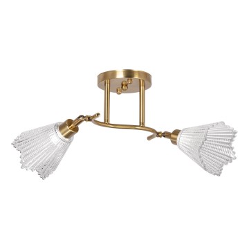 Hanglamp met vaste pendel 2xE14/60W/230V goud