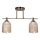Hanglamp met vaste pendel 2xE14/60W/230V messing