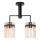 Hanglamp met vaste pendel 2xE27/60W/230V zwart/gerookt