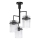 Hanglamp met vaste pendel 3xE27/60W/230V zwart/doorzichtig