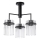 Hanglamp met vaste pendel 3xE27/60W/230V zwart/doorzichtig