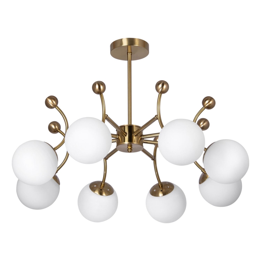 Hanglamp met vaste pendel 8xE27/60W/230V goud