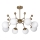 Hanglamp met vaste pendel 8xE27/60W/230V goud
