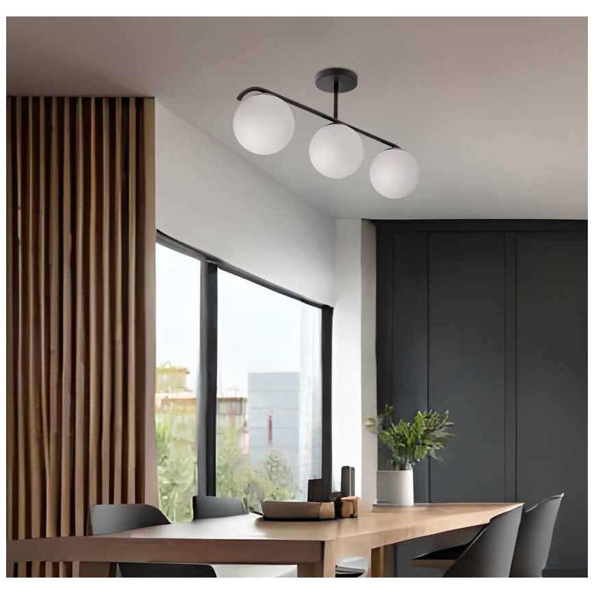 Hanglamp met vaste pendel AMADEO 3xE14/40W/230V zwart