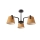 Hanglamp met vaste pendel AMBERG 3xE14/40W/230V bruin