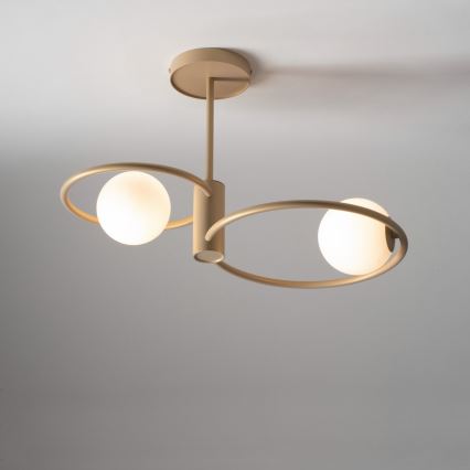 Hanglamp met vaste pendel AQUA 2xG9/12W/230V goud