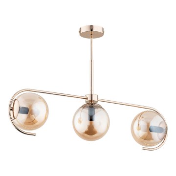 Hanglamp met vaste pendel ASTANA 3xE14/10W/230V goud