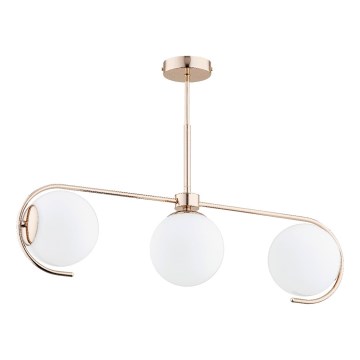 Hanglamp met vaste pendel ASTANA 3xE14/10W/230V goud
