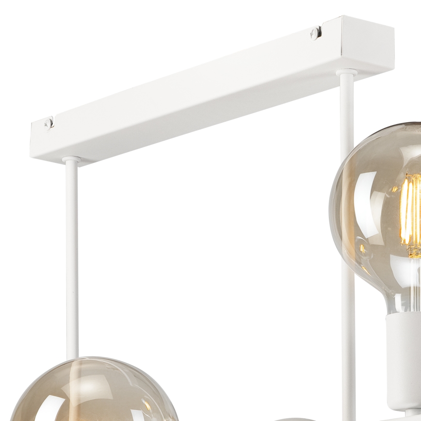 Hanglamp met vaste pendel ASTRID 6xE27/60W/230V wit